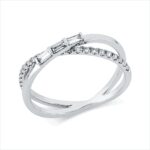 Baguette Weißgold 18kt 0,26 Diamantringe mit 24 Diamanten - 1HY56