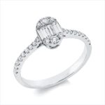 Baguette Weißgold 18kt 0,38 Diamantringe mit 28 Diamanten - 1HY57