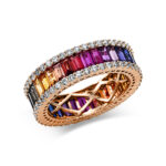 Farbstein Rosegold kt 1,12 Diamantringe Farbstein 4,64 ct - 1W143