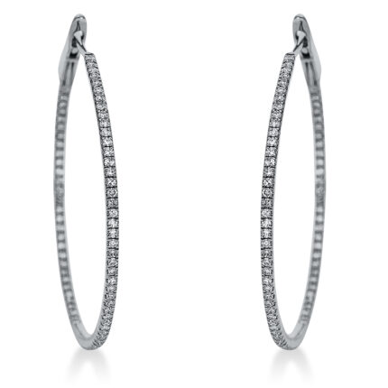 Creolen Weißgold 18kt 0,54 Diamantschmuck mit 156 Diamanten - 2N276