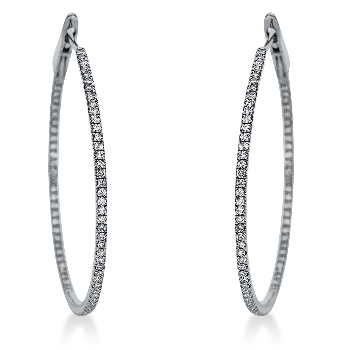 2N276W Creolen Weißgold 18kt 0,54 Diamantschmuck mit 156 Diamanten - 2N276 – Bild 1