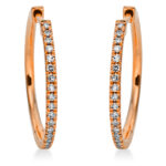 Creolen Rosegold 18kt 0,13 Diamantschmuck mit 38 Diamanten - 2N317