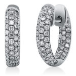 Creolen Weißgold 18kt 0,74 Diamantschmuck mit 122 Diamanten - 2R014