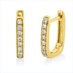 Creolen Gelbgold 18kt 0,12 Diamantschmuck mit 16 Diamanten - 2T180