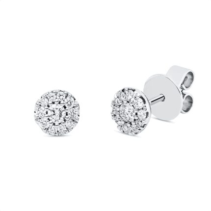 Ohrstecker Weißgold 18kt 0,28 Diamantschmuck mit 22 Diamanten - 2U229