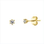 Ohrstecker 6er-Krappe Gelbgold 18kt 0,19 Diamantschmuck mit 2 Diamanten - 2U252