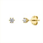 Ohrstecker 6er-Krappe Gelbgold 18kt 0,25 Diamantschmuck mit 2 Diamanten - 2U253