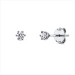 Ohrstecker 6er-Krappe Weißgold 18kt 0,25 Diamantschmuck mit 2 Diamanten - 2U253