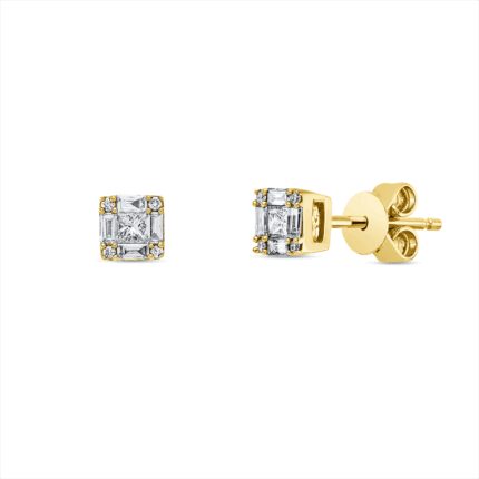 Ohrstecker Gelbgold 18kt 0,22 Diamantschmuck mit 18 Diamanten - 2U493