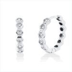 Creolen Zarge Weißgold 18kt 0,60 Diamantschmuck mit 12 Diamanten - 2V066