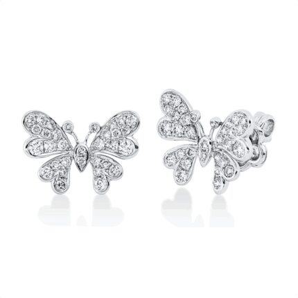 Ohrstecker Weißgold 18kt 0,61 Diamantschmuck mit 64 Diamanten - 2V161