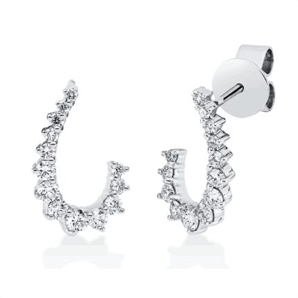 Ohrschmuck Weißgold 18kt 0,52 Diamantschmuck mit 26 Diamanten - 2V251