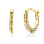 Creolen Gelbgold 18kt 0,26 Diamantschmuck mit 74 Diamanten - 2V253