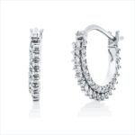 Creolen Weißgold 18kt 0,27 Diamantschmuck mit 74 Diamanten - 2V253