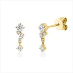 Ohrstecker Gelbgold 18kt 0,49 Diamantschmuck mit 10 Diamanten - 2V255