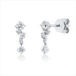 Ohrstecker Weißgold 18kt 0,48 Diamantschmuck mit 10 Diamanten - 2V255