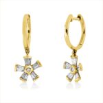 Ohrschmuck Gelbgold 18kt 0,40 Diamantschmuck mit 22 Diamanten - 2V260