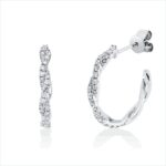 Creolen Weißgold 18kt 0,42 Diamantschmuck mit 70 Diamanten - 2V263