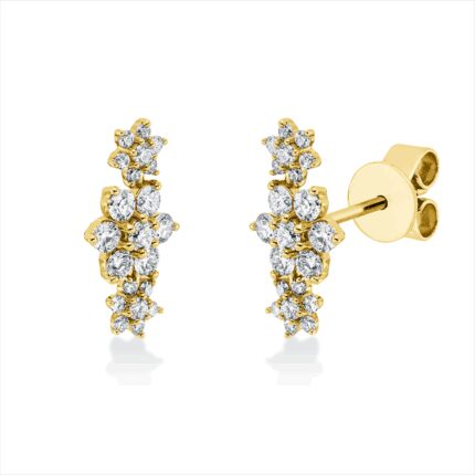 Ohrstecker Gelbgold 18kt 0,26 Diamantschmuck mit 21 Diamanten - 2V268