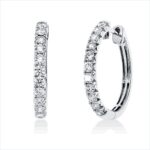 Creolen Weißgold 18kt 0,59 Diamantschmuck mit 22 Diamanten - 2V281