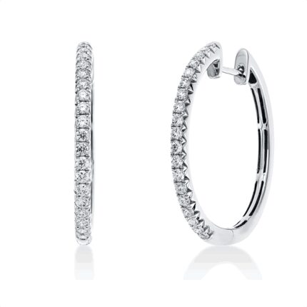 Creolen Weißgold 18kt 0,53 Diamantschmuck mit 38 Diamanten - 2V282