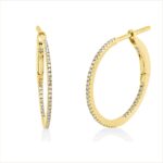 Creolen Gelbgold 18kt 0,17 Diamantschmuck mit 86 Diamanten - 2V332