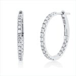 Creolen Weißgold 18kt 0,65 Diamantschmuck mit 46 Diamanten - 2V337