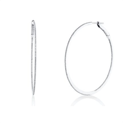 Creolen Weißgold 18kt 0,42 Diamantschmuck mit 260 Diamanten - 2V348