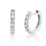 Creolen Weißgold 18kt 0,33 Diamantschmuck mit 14 Diamanten - 2V349