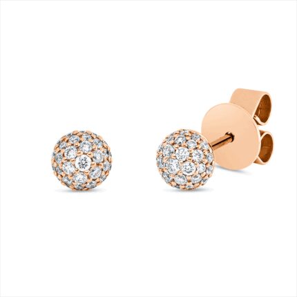 Ohrstecker Rosegold 18kt 0,30 Diamantschmuck mit 66 Diamanten - 2V356