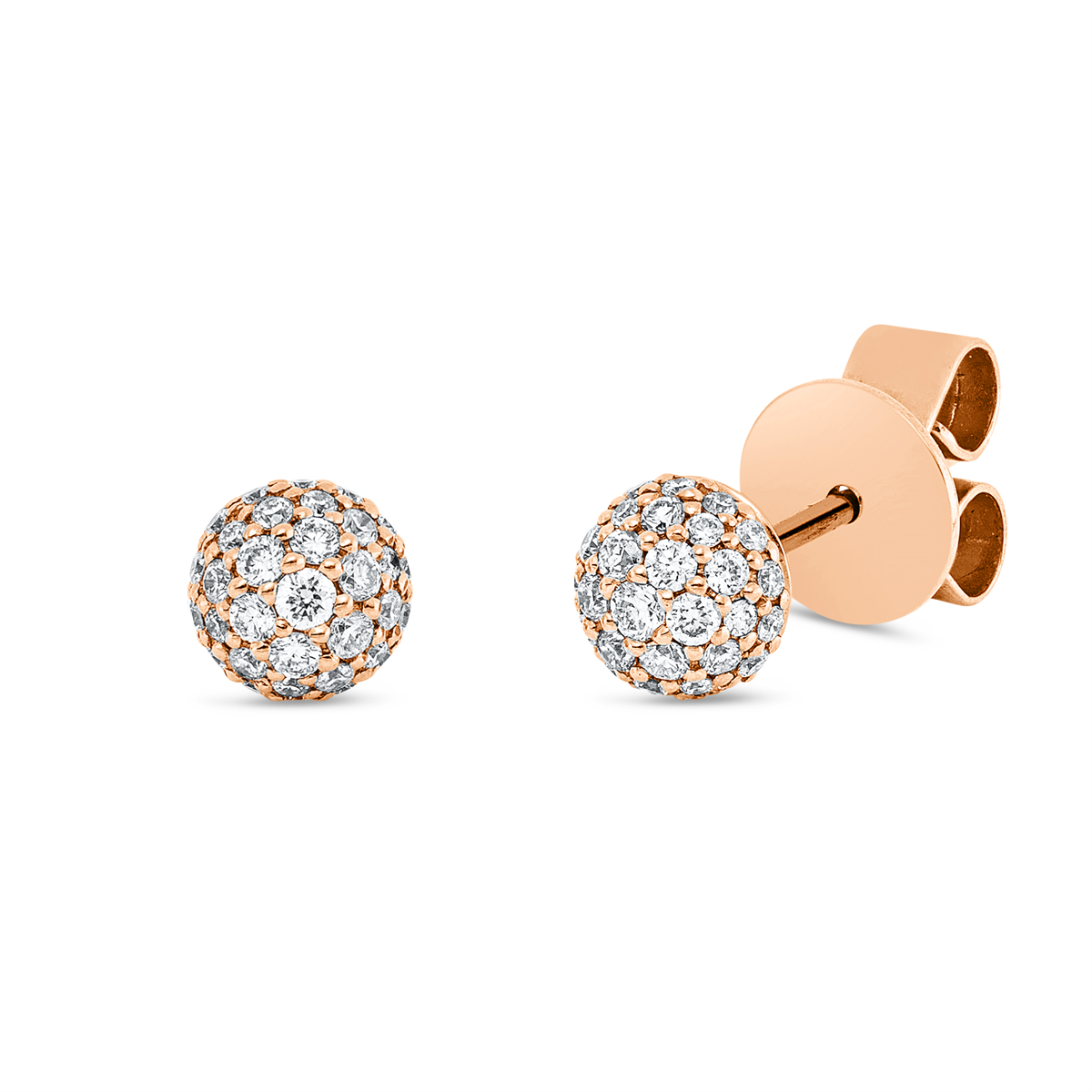 2V356R Ohrstecker Rosegold 18kt 0,30 Diamantschmuck mit 66 Diamanten - 2V356 – Bild 1