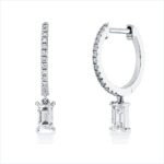 Creolen Weißgold 18kt 0,53 Diamantschmuck mit 30 Diamanten - 2V357