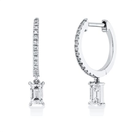 Creolen Weißgold 18kt 0,53 Diamantschmuck mit 30 Diamanten - 2V357