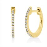 Creolen Gelbgold 18kt 0,08 Diamantschmuck mit 28 Diamanten - 2V358