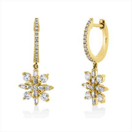 Creolen Gelbgold 18kt 0,55 Diamantschmuck mit 54 Diamanten - 2V368