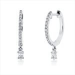 Creolen Weißgold 18kt 0,19 Diamantschmuck mit 30 Diamanten - 2V373