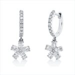 Creolen Weißgold 18kt 0,63 Diamantschmuck mit 30 Diamanten - 2V375