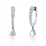 Creolen Weißgold 18kt 0,45 Diamantschmuck mit 22 Diamanten - 2V376