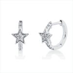 Creolen Weißgold 18kt 0,09 Diamantschmuck mit 24 Diamanten - 2V386