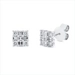 Ohrstecker Weißgold 18kt 0,64 Diamantschmuck mit 16 Diamanten - 2V388