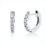 Creolen Weißgold 18kt 0,17 Diamantschmuck mit 14 Diamanten - 2V395