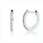 Creolen Weißgold 18kt 0,05 Diamantschmuck mit 24 Diamanten - 2V396