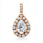 Anhänger Rosegold 18kt 0,39 Diamantschmuck mit 19 Diamanten - 3F613