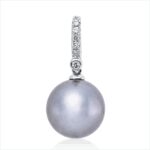 Anhänger Weißgold 18kt 0,05 Diamantschmuck mit 6 Diamanten Tahiti 10 mm - 3G050