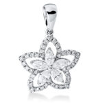 Anhänger Weißgold 18kt 0,65 Diamantschmuck mit 45 Diamanten - 3G378