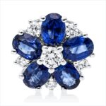 Anhänger Weißgold 18kt 0,17 Diamantschmuck Farbstein 1,08 ct - 3H713