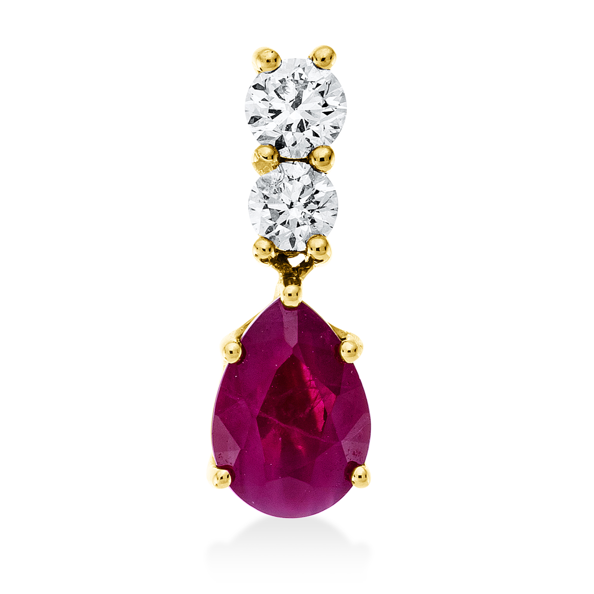 3I054R Anhänger Rosegold 18kt 0,21 Diamantschmuck Farbstein 1,05 ct - 3I054 – Bild 1