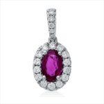 Anhänger 4er-Krappe Weißgold 18kt 0,17 Diamantschmuck Farbstein 0,53 ct - 3I062