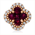 Anhänger Rosegold 18kt 0,12 Diamantschmuck Farbstein 0,51 ct - 3I068