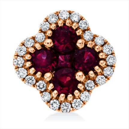 Anhänger Rosegold 18kt 0,12 Diamantschmuck Farbstein 0,51 ct - 3I068